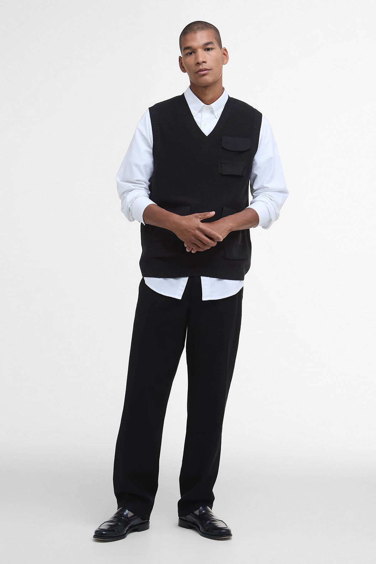 Multi-Pocket Sweater Vest