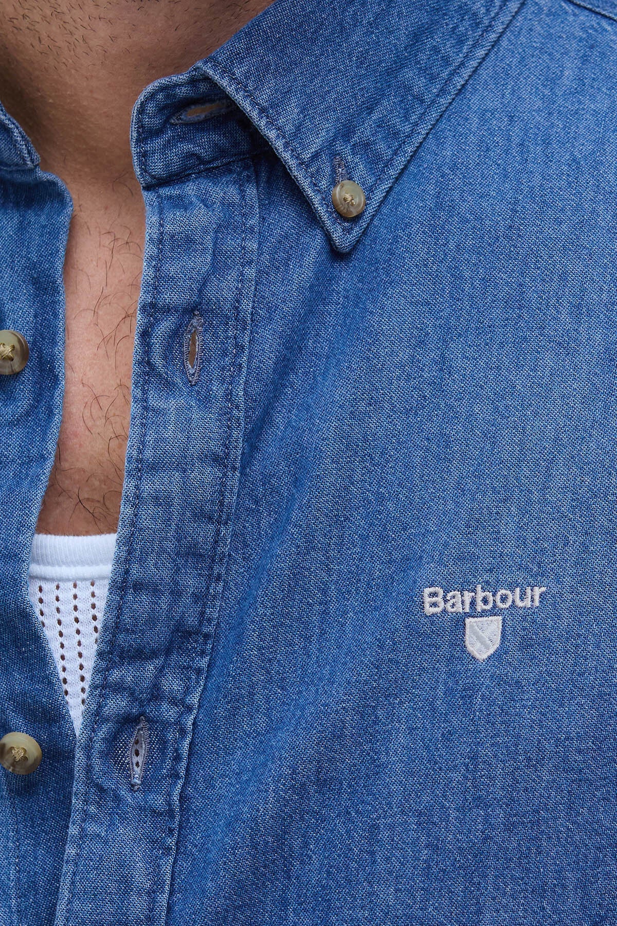 Denim Crest Tailored Long-Sleeved Shirt